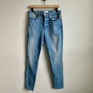 Frame Jeans Womens 2 Light Blue Le One Skinny Stretch‎ Denim Mid Rise Caspio